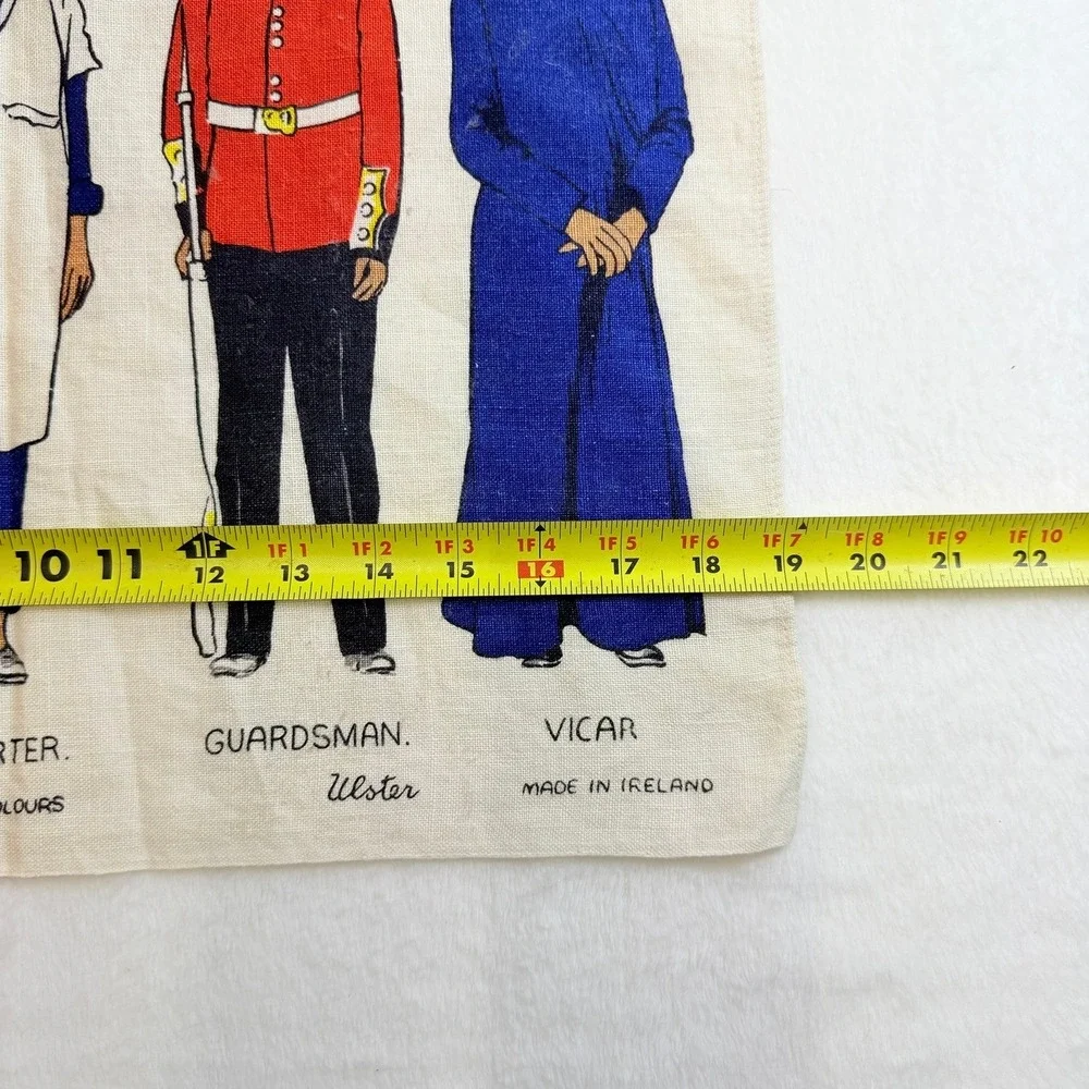 Vintage Ulster Pure Linen Tea Towel‎ British Occupations Made in Ireland 19x29
